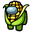 Among Us Yellow Corn Character Green Pointer