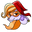 Sly Cooper Penelope and a Remote Controller Orange Purple Red Pointer