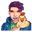 Stardew Valley Shane and Chicken Charlie Beige Blue Pointer