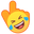 Rolling on the Floor Laughing Smiley Yellow Orange Pointer