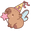 Cute Capybara Princess Brown Pink Yellow Pointer