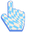 Wavy Checkered Retro Pattern White Blue Pointer