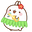 Molang and Piu Piu in Hawaii Costumes White Green Pointer