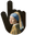 Art Johannes Vermeer's Girl with a Pearl Earring Black Yellow Pointer