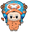 Kuromi and Tony Tony Chopper Labubus Blue Orange Pointer