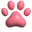 Simple 3D Pink Paw Prints Pointer