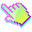 3D Green Thumb Pixel Purple Pointer