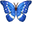 Orange and Blue Butterflies Pixel White Pointer