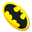 Minimal Batman Logo Yellow Black Pointer