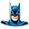 Dark Knight and his Bat-Signal Blue Beige Pointer