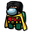 Among Us Green Robin Character Red Yellow Pointer