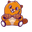 Cute Beaver With a Wood Log Orange Brown Pointer