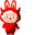Minimal Red Labubu Beige Pointer