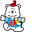 Sanrio Billy Pie and his Hat White Blue Red Pointer
