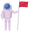Space Explorer aka Astronaut Gray Red Blue Pointer