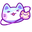 Cute Cosmic Cats Orange Purple White Pointer