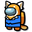 Among Us Orange Retsuko Character Blue Pointer