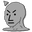 NPC Wojak and Angry Wojak Meme Gray Pointer