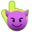 Tricky Devil Smiley Purple Green Pointer