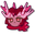 Cookie Run Crimson Coral Cookie and Coral Seahorse Red Pink Pointer