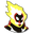 Ben 10 Heatblast and a Fireball Yellow Black Pointer