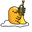 Gudetama and a Trumpet Orange White Pointer