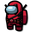 Among Us Red Deadpool Character Black Pointer