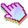 3D Lavender Sky Pixel Purple Blue Pointer