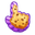 Materials Cupcake in a Purple Paper Cup Brown Orange Pointer