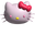 Simple 3D Hello Kitty and her Bow Pink White Pointer