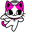 Cute Demon and Angel Cats Pink White Pointer