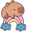 Cute Glamorous Capybara Brown Blue Pink Pointer