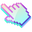 3D Morning Sky Blue Pixel Purple Pointer