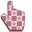 Checkered Retro Pattern with Flowers Beige Pink Pointer