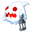 Ghost with a Lantern Pixel White Red Gray Pointer