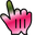 Pink Rose Gradient Green Pointer