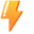 Minimal Gradient Lightning Bolt Orange Pointer