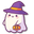 Cute Halloween Ghost White Purple Orange Pointer