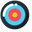 Minimal Shooting Target Black Blue Red Pointer