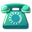 Minimal Gradient Old Telephone Green Cyan Pointer
