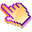 3D Orange Chrysanthemum Pixel Purple Pointer