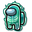 Among Us Glowing Green Ghost Character Pointer