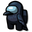 Among Us Black Crow Character Blue Pointer
