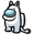 Among Us White Moomintroll Character Pointer