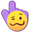 Woozy Smiley Yellow Purple Pointer