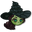 Cookie Run Elphaba Cookie and a Broom Black Green Pointer