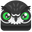 Blooket Agent Owl Black Green Pointer