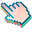 3D Morning Sea Pixel Pink Blue Pointer