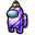 Among Us Purple Christmas Ball Character Yellow Pointer