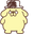 Sanrio Papa Pompompurin and a Top Hat Yellow Brown Pointer